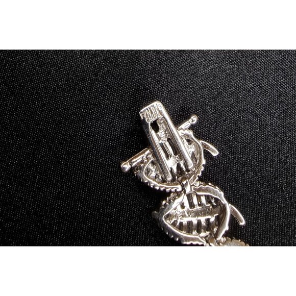 925 Sterling Silver Leaf Motif Bracelet With FZN Signature - Picture 5 of 5